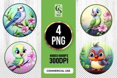 Spring Bird on Branch Clipart Sublimation PNG Product Image 1