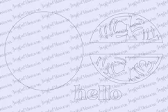 Tropical door sign SVG cut file | Hello Welcome door hanger Product Image 4