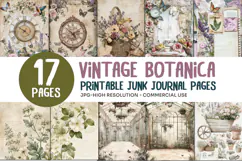 Vintage Botanical Junk Journal Pages Product Image 1