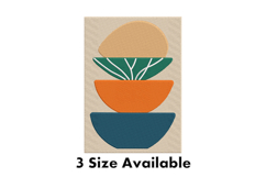 Stacked Geometric Bowls Embroidery Design Product Image 1