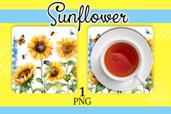 watercolor sunflowers, a stand for hot Product Image 1