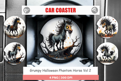 Car Coaster Grumpy Phantom Horse Product Image 1