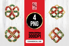 Kwanzaa Celtic Knot Watercolor Clipart Sublimation PNG Product Image 1