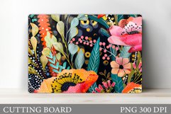 Flowers Cutting Board Design. Cutting Board Sublimation Product Image 1