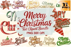 Festive Fonts &amp; Holiday Cheer Merry Christmas Text PNG Pack Product Image 1