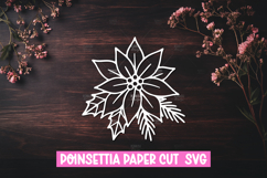 Paper Cut Poinsettia Flower SVG For Paper Craft Projects Product Image 1