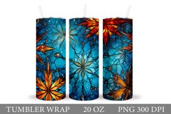 Snowflake Tumbler Wrap Design. Snowflake Tumbler Sublimation Product Image 1