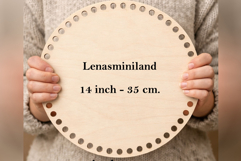 Round basket base 14 inch 35 cm laser cut digital file CNC Product Image 1