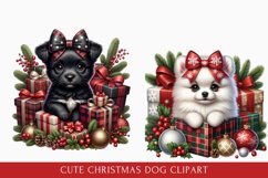 Cute Christmas Dog clipart, Dog Sublimation Product Image 1