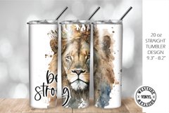 TUMBLER DESIGN LION - SUBLIMATION FILES TUMBLER WRAP Product Image 1