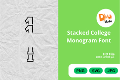 Stacked College Monogram Font Product Image 1