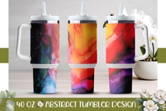 Fluid Art Tumbler Sublimation, Colorful 40 Oz Tumbler Product Image 1