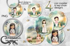 Children&#039;s pictures | Car coaster &amp; key chain sublimation Product Image 1