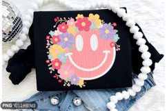 Crochet Smile PNG | Spring Yarn Flower PNG | Latch Hook PNG Product Image 1