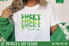 Lucky mama SVG, Retro St. Patrick&#039;s Day Svg Product Image 1