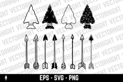 Illustration of stone arrowhead. Design element for poster Product Image 1