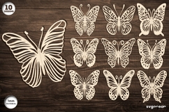 3D Butterflies Laser Cut Bundle | Glowforge | SVG Product Image 1