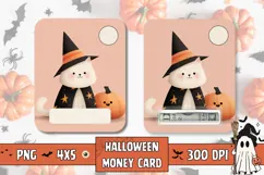 Printable Halloween Cat Money Card, Halloween Money Card Product Image 1