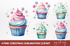 Pink Christmas Sublimation Clipart Product Image 1