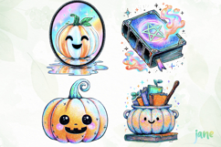 Pastel Witchy Halloween Clipart Sublimation Product Image 1