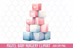 Pastel Baby Nursery Clipart, Baby Nursery Clipart Product Image 1
