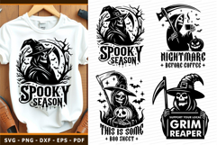 Halloween SVG, Grim Reaper, Skeleton SVG, Witch T shirt PNG Product Image 1