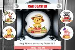 Car Coaster Fruit Harvest Babies Product Image 1