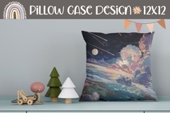 Stars Pillow Case Design, Cosmic Sky Pillow Sublimation Product Image 1