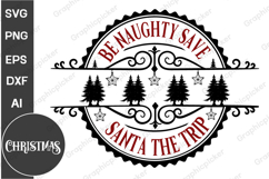 Believe In The Magic Of Christmas Round Sign SVG | Christmas Product Image 1