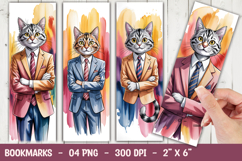 Stylish Cat Bookmark Sublimation Product Image 1