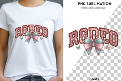 Rodeo Bow PNG | Western Cowgirl Leopard Lettering Design Product Image 1