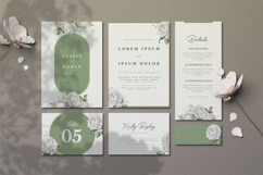 elegant wedding invitation card with roses flower Product Image 1