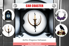 Car Coaster Gothic Halloween Elegance Product Image 1
