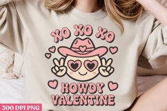 XOXO Howdy Valentine PNG, Western Valentine Sublimation PNG Product Image 1