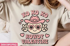 XOXO Howdy Valentine PNG, Western Valentine Sublimation PNG Product Image 1