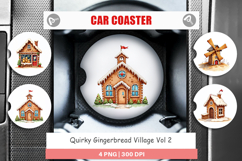 Quirky Gingerbread Village Car Coaster Product Image 1