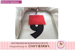 Girl bow Numbers machine embroidery bundle 1592B Product Image 2