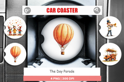 Car Coaster Watercolor Thanksgiving Parade Product Image 1