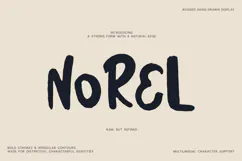 Norel Rugged Hand Drawn Display Font Product Image 1