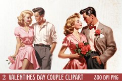 Valentines Day Couple Clipart, Valentines Clipart Product Image 1