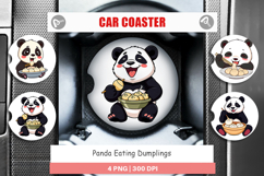 Car Coaster Panda with Dumplings Product Image 1