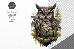 Halloween clipart, Owl clipart, Forest clipart Product Image 1
