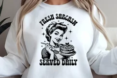 Retro Housewife Fresh Sarcasm Served Daily PNG Product Image 3