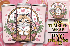 Serene days 20oz tumbler wrap, Cat Valentin's Day Product Image 1