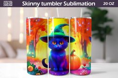 Cute Cat Halloween Tumbler | Halloween Tumbler Wrap Product Image 1