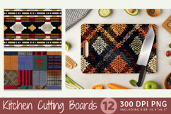 Crochet Knitted Plaid Cutting Boards sublimation Design Product Image 1