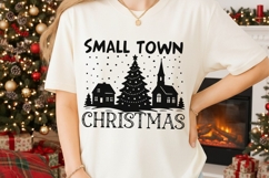 Small Town Christmas Svg, Christmas Tree Svg, Winter Svg. Product Image 2
