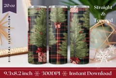 Christmas Tumbler Wrap, Christmas Tree Tumbler Sublimation Product Image 1