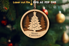 Christmas Tree Toy SVG laser cut file for Glowforge Product Image 1