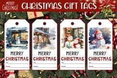 Christmas Gift Tag, Snowman Gift Tag Printable Product Image 1